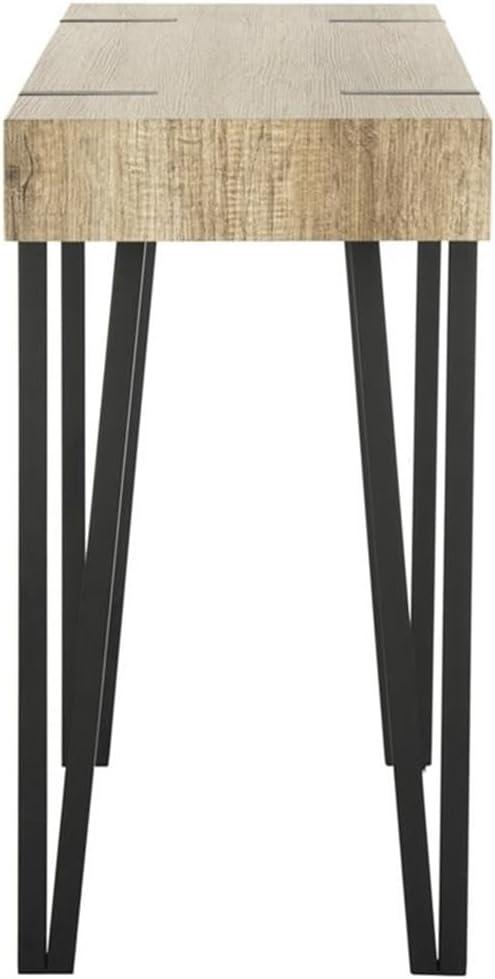 Alyssa Console Table - Multi/Brown/Black Metal Legs - Safavieh