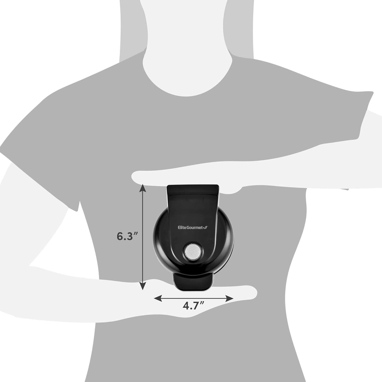 Elite Gourmet Mini Waffle Maker, Black