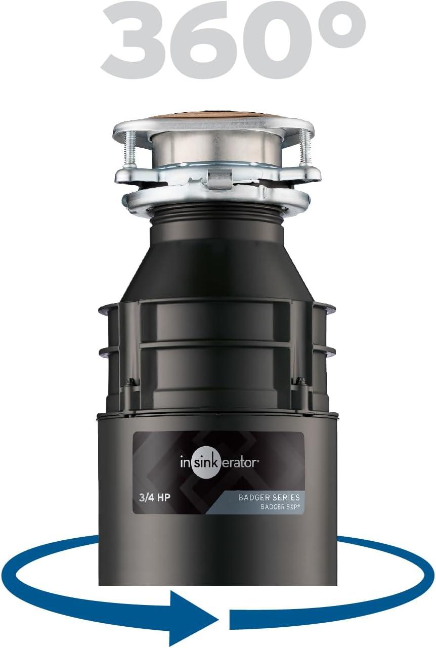 InSinkErator Badger 5XP 3/4 HP Continuous Feed Garbage Disposal