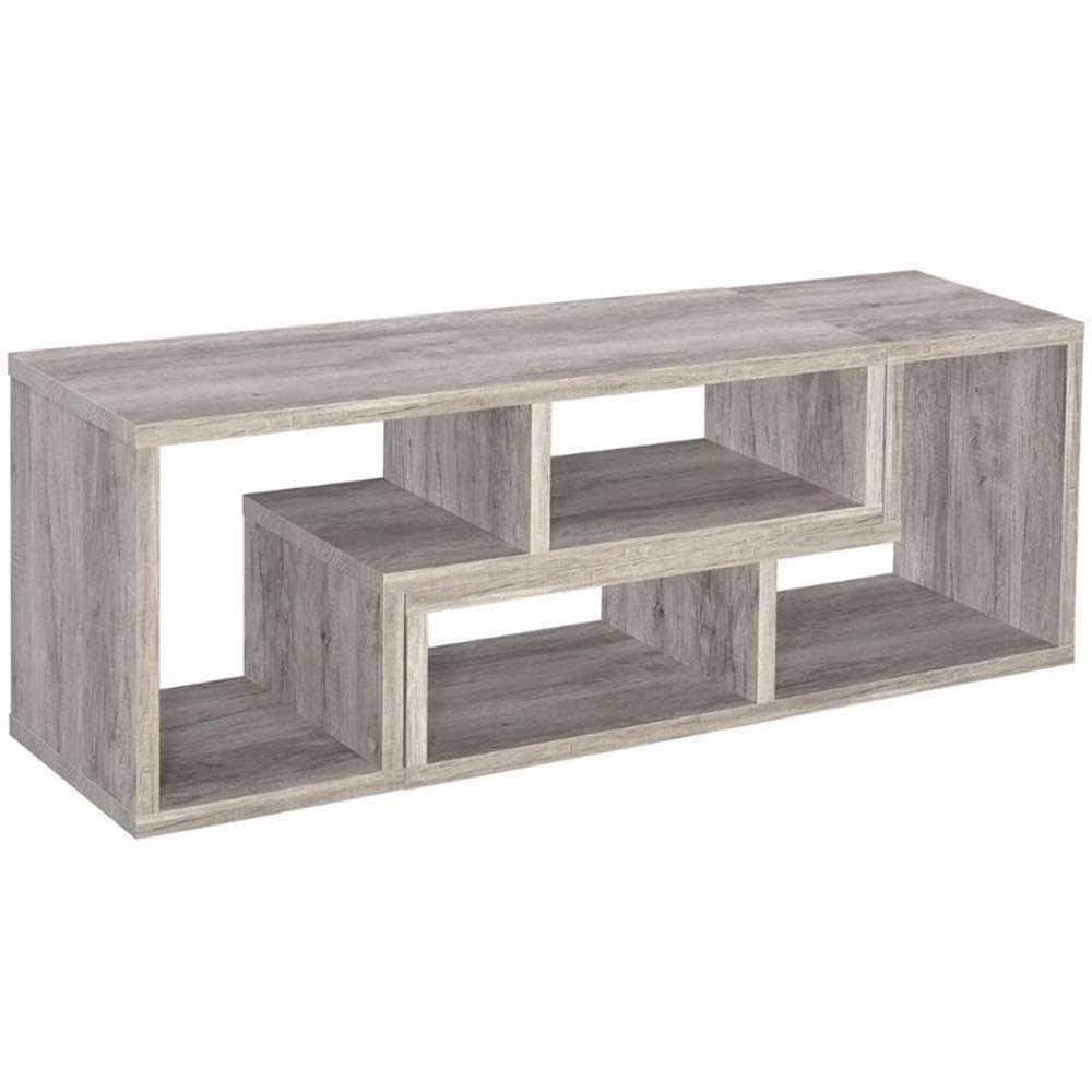 22" Velma Modular Bookcase & TV Stand: Stackable, Horizontal, Gray Driftwood - Coaster