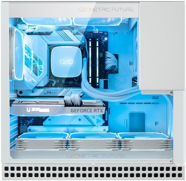 White Steel and Glass E-ATX Mid Tower Gaming Case