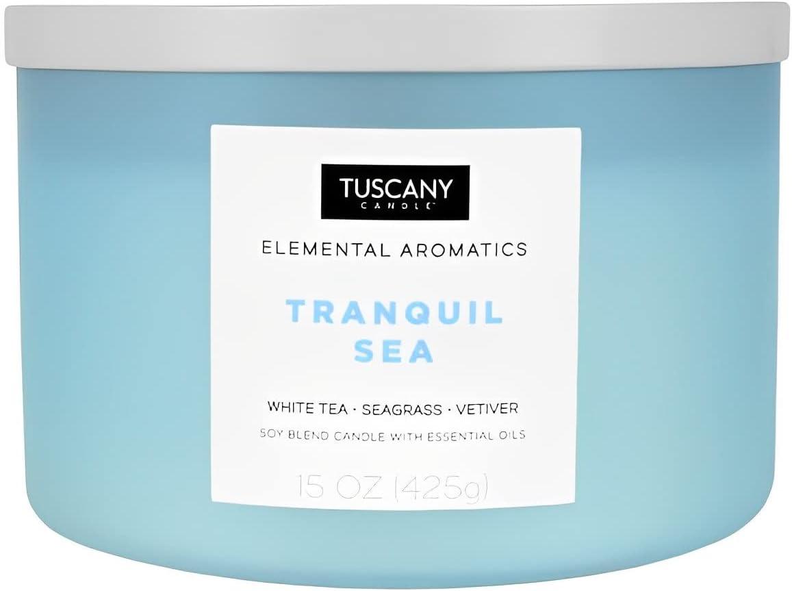 Tuscany 15 oz Tranquil Sea Soy Blend Jar Candle