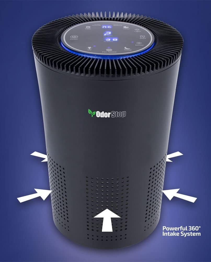 OdorStop Tabletop Air Purifier for 1000 Cubic Feet