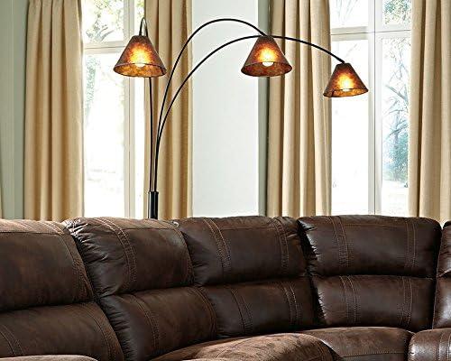 Adjustable Black Multi-Head Arc Floor Lamp