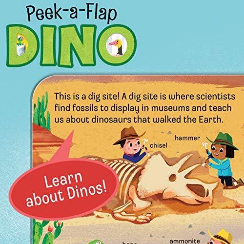 Dino - (Peek-A-Flap Children's Interactive Lift-A-Flap Board Book) by Jaye Garnett (Board Book)