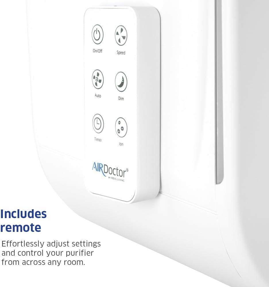 AIRDOCTOR AD2500 Wall-Mounted or Floor Standing Air Purifier for Small and Medium Size Rooms UltraHEPA with Air Quality Sensor