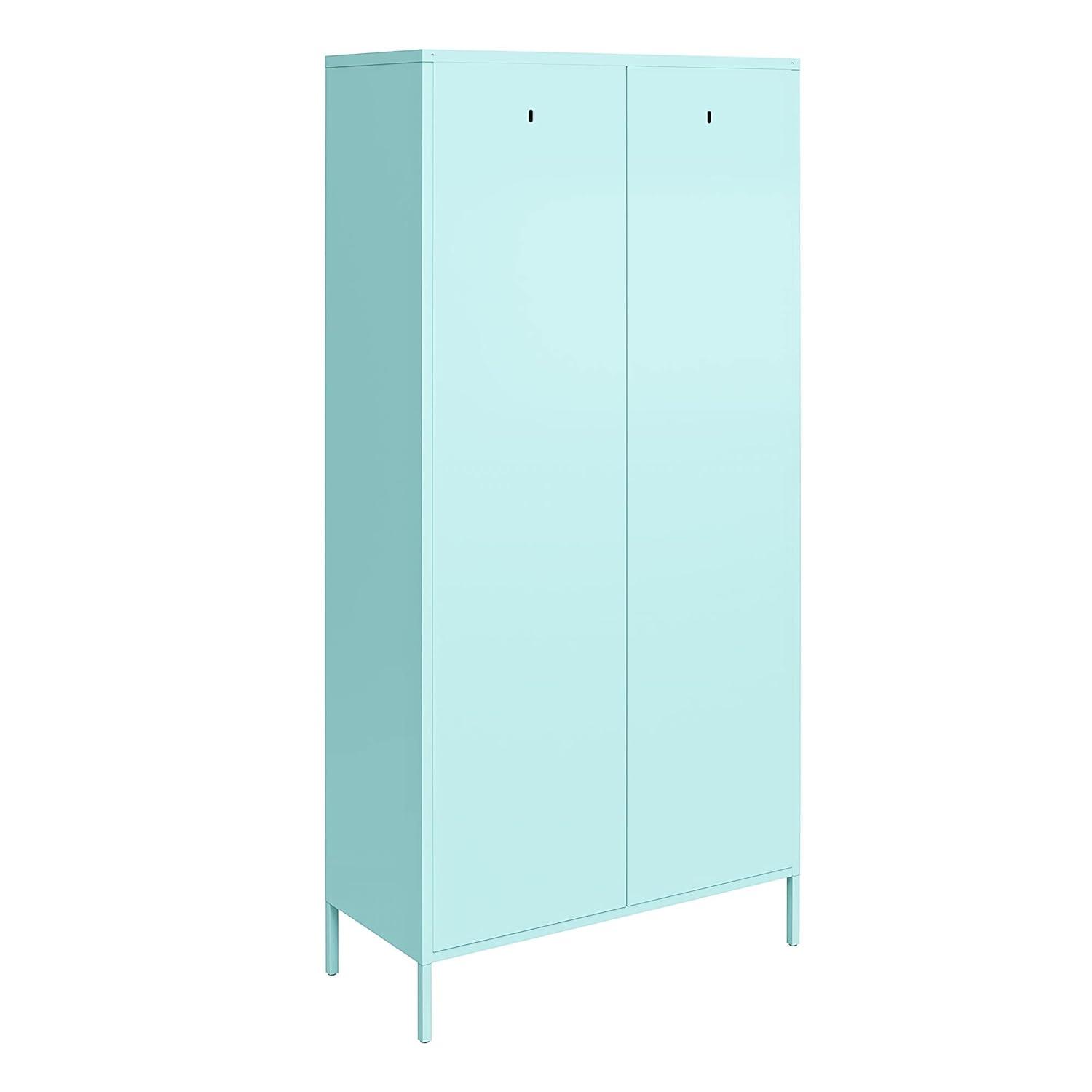 Novogratz Cache 2 Door Tall Metal Locker Style Storage Cabinet