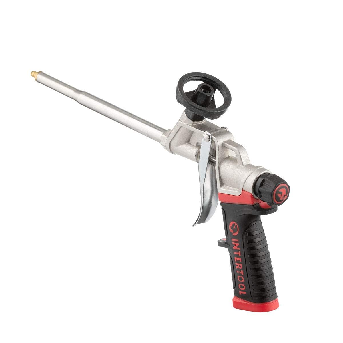 INTERTOOL Spray Foam Gun, Professional Expanding Insulation, Sealant Applicator, Lightweight Plastic Body, Advanced Flow Control Knob for Accurate Control PT08-0608