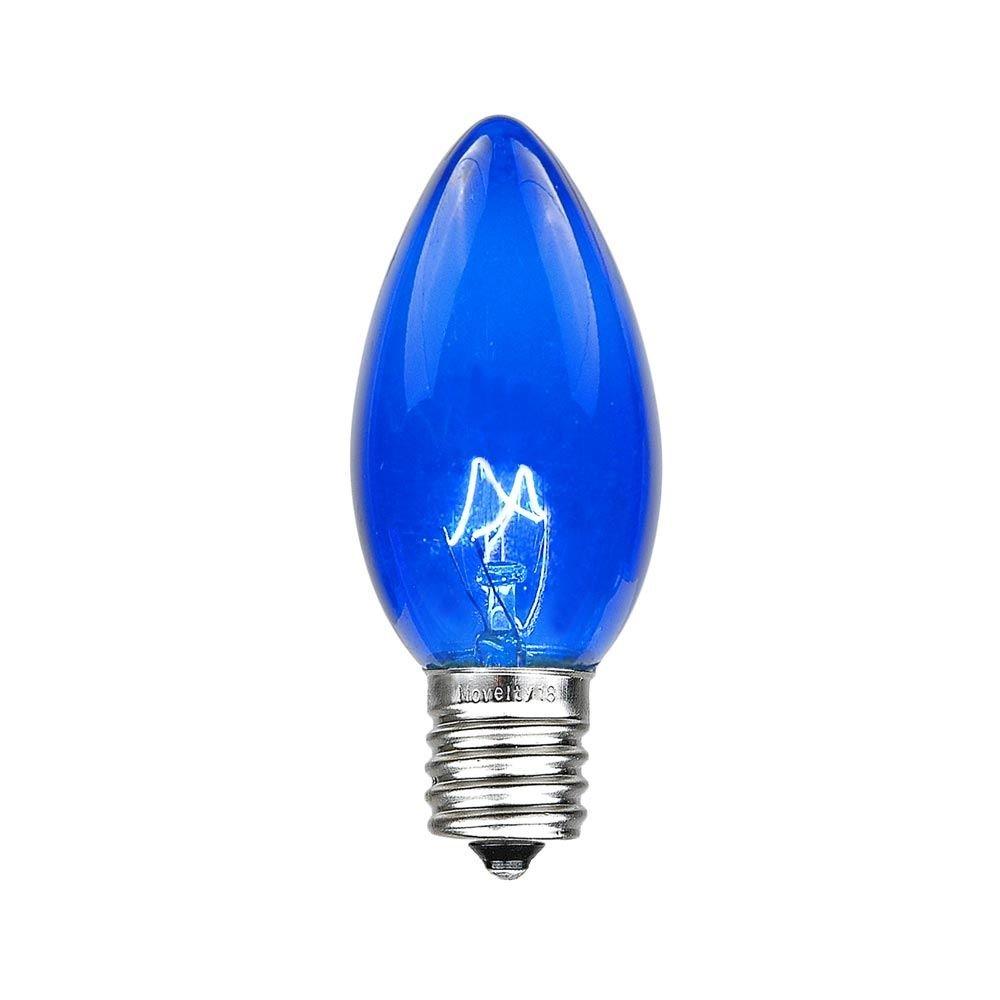 Novelty Lights Twinkle blue C9 Incandescent Traditional Vintage Christmas Replacement Bulbs 25 Pack