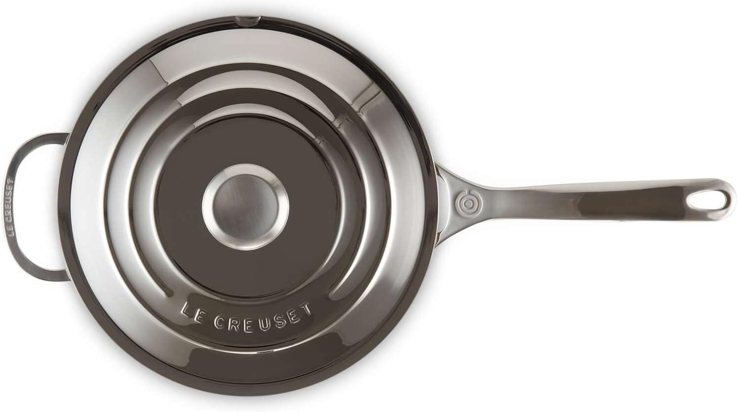 3.5 Quart Silver Stainless Steel Nonstick Saucier Pan