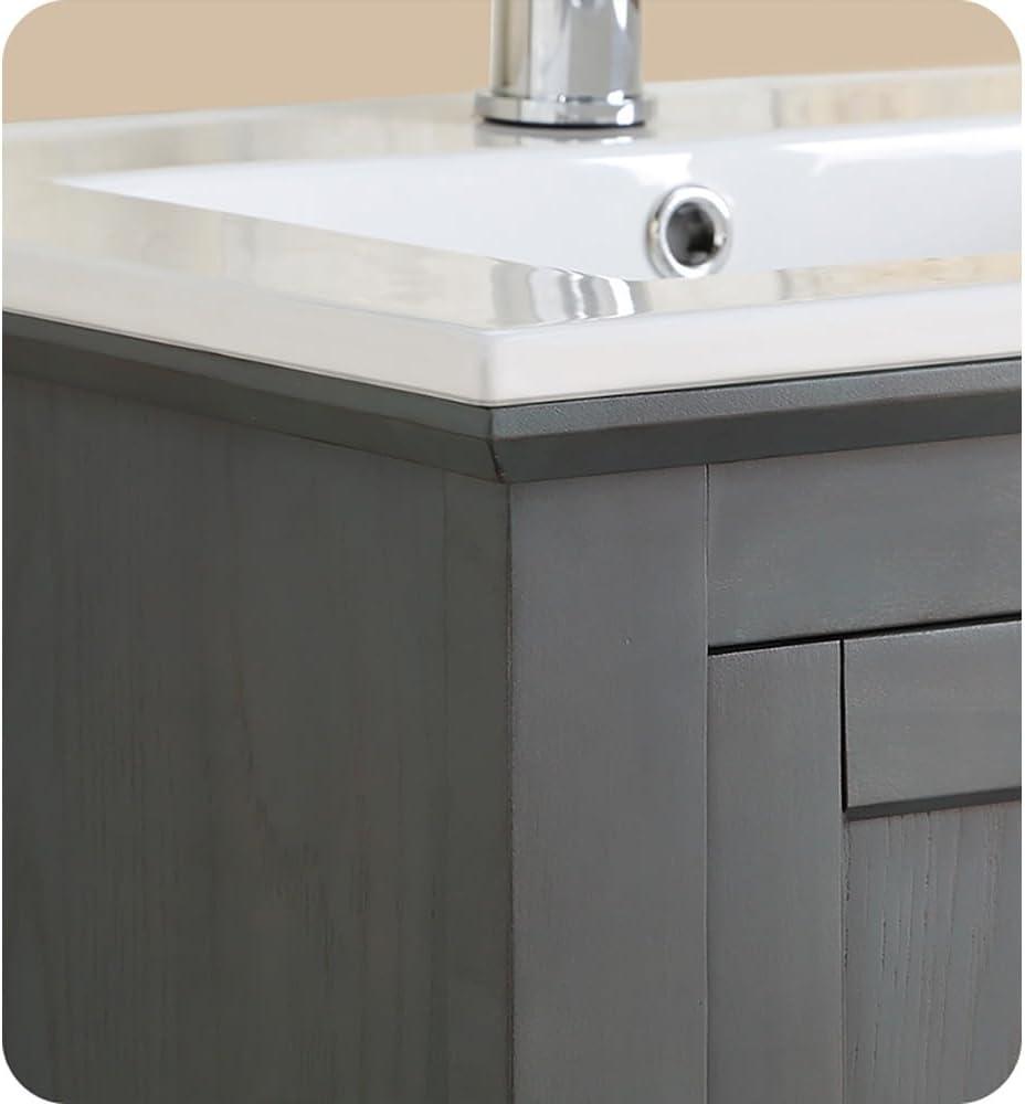 Manchester 30" Freestanding Single Sink Bathroom Vanity with Integrated Sink (Faucet Not Included)