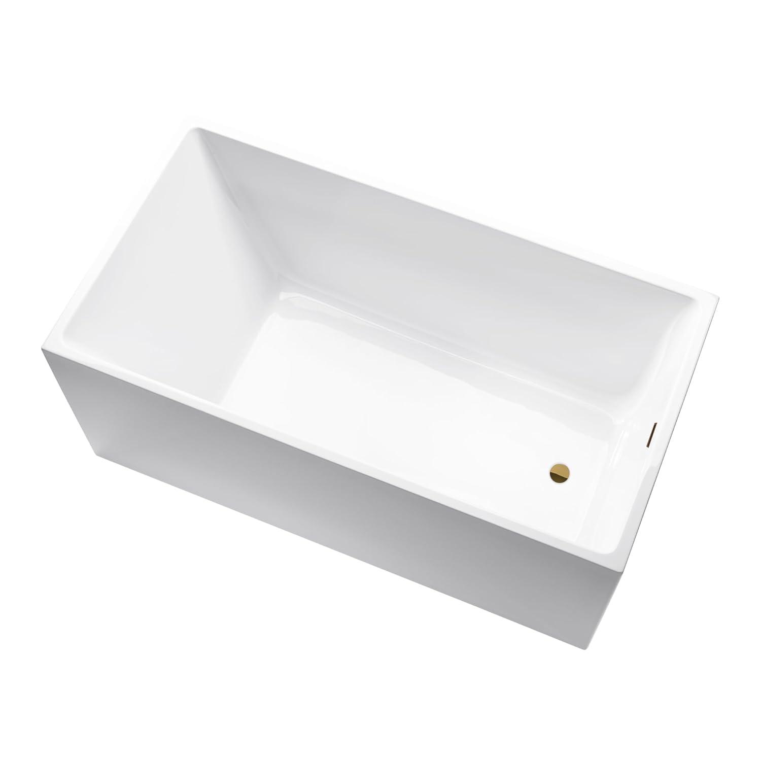 47" x 29" Freestanding Soaking Acrylic Bathtub