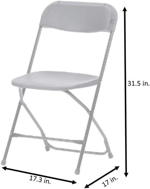 ZOWN Premium Commercial Plastic Stacking, Indoor/Outdoor Folding Chair