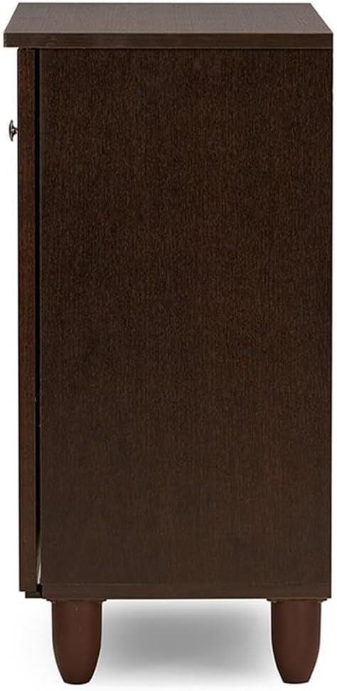 Winda Modern and Contemporary 2-Door Wooden Entryway Shoes Storage Cabinet: UPC 847321042728 - Baxton Studio