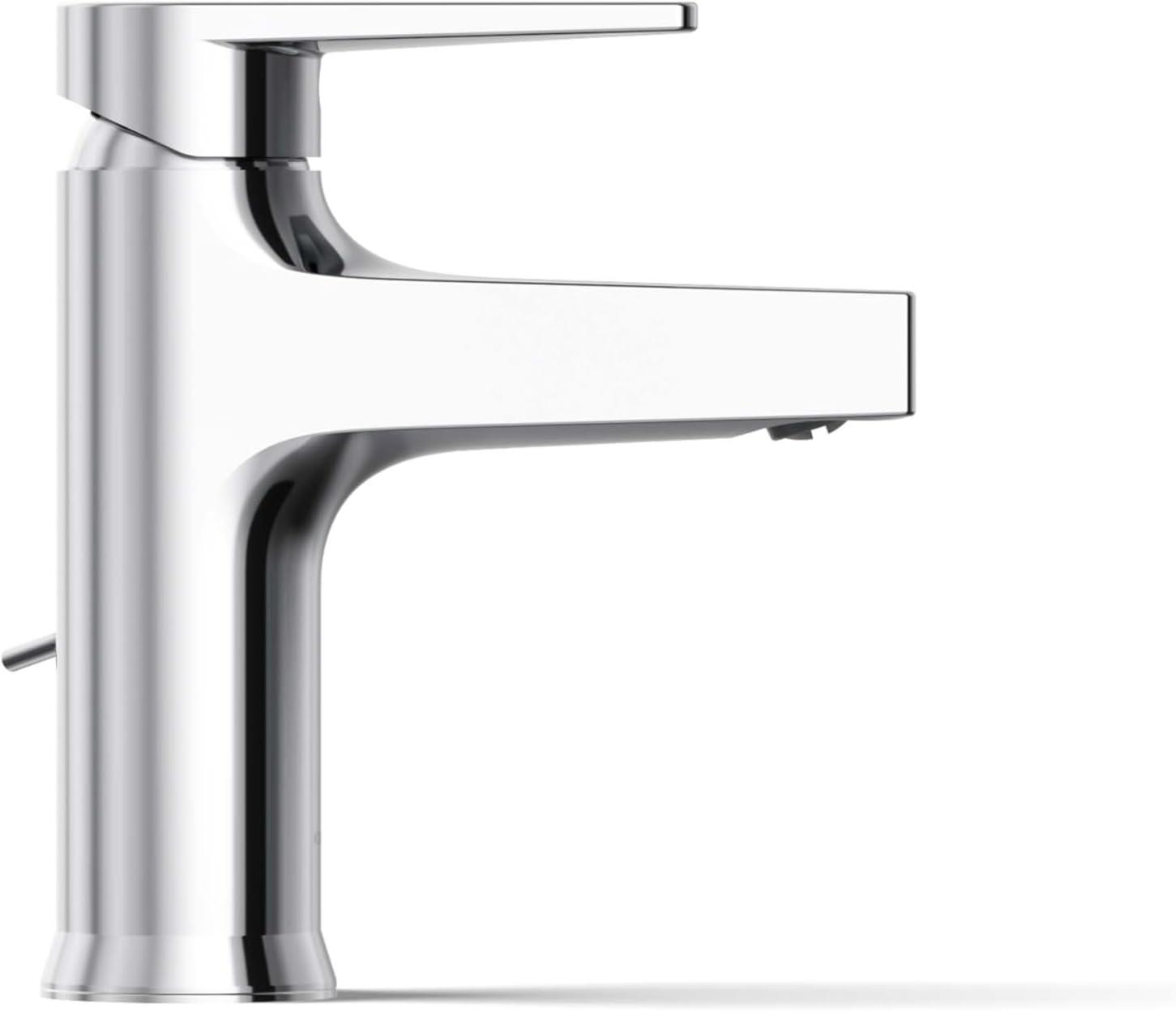 Polished Chrome Single-Handle Bathroom Sink Faucet