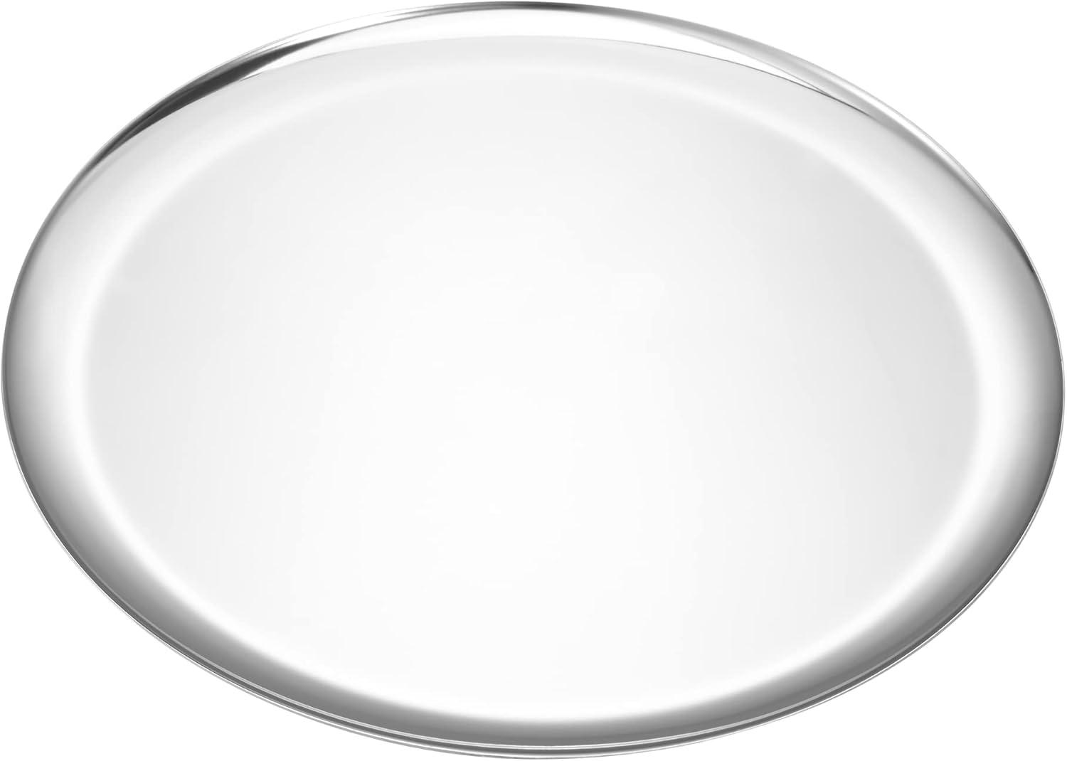 Elegant Silver Polished Stainless Steel Round Tray