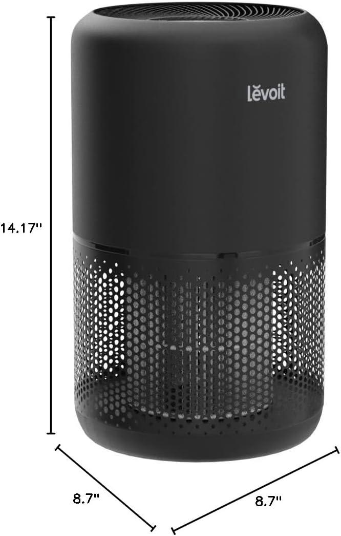 Black HEPA Ionic Odor Absorbing Air Purifier