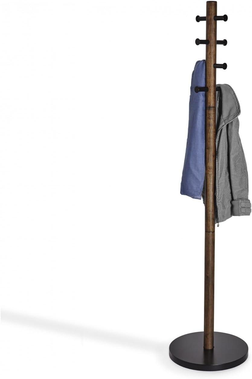 Pillar 8 - Hook Freestanding Solid Wood Coat Rack