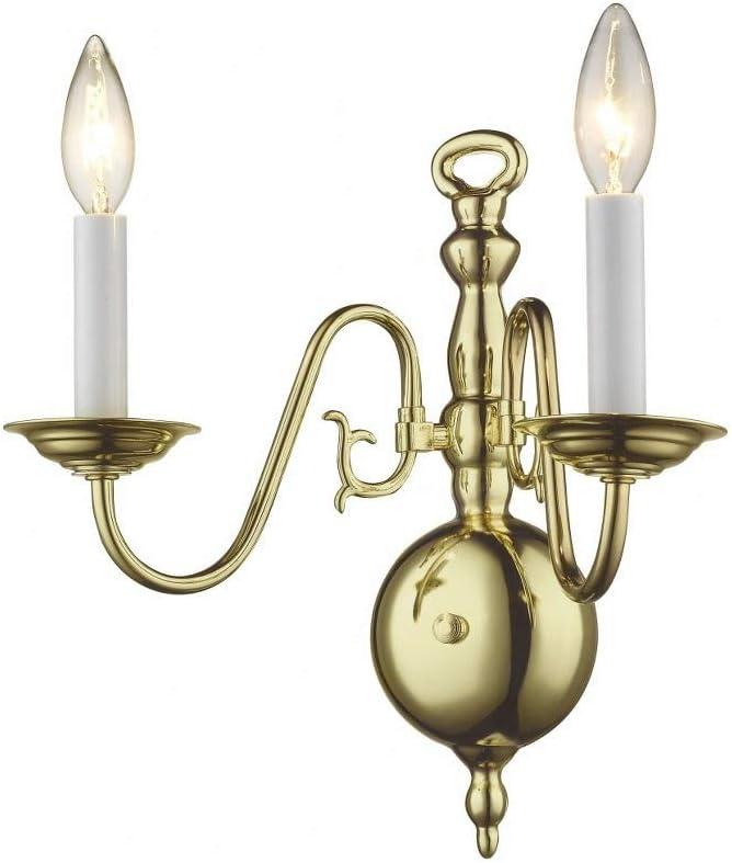 Livex Lighting Williamsburgh 2 - Light Wall Light in  Polished Brass