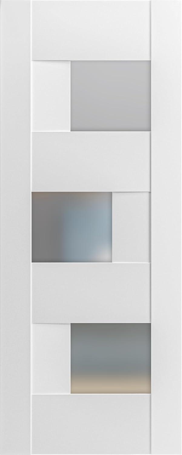 VDomDoors Sete Frosted Glass Standard White Door Slab