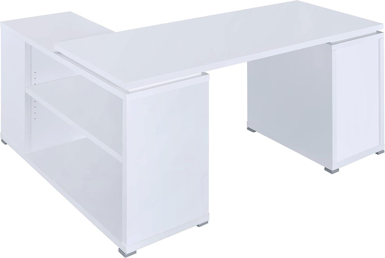 Yvette 3 Drawer L-Shape Desk - Coaster