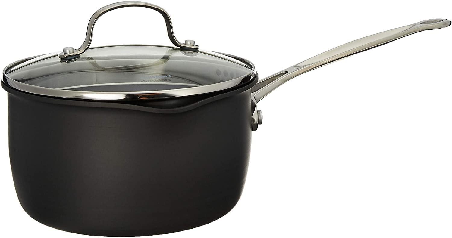 Hard Anodized Non-Stick 2-Quart Saucier with Pour Spout