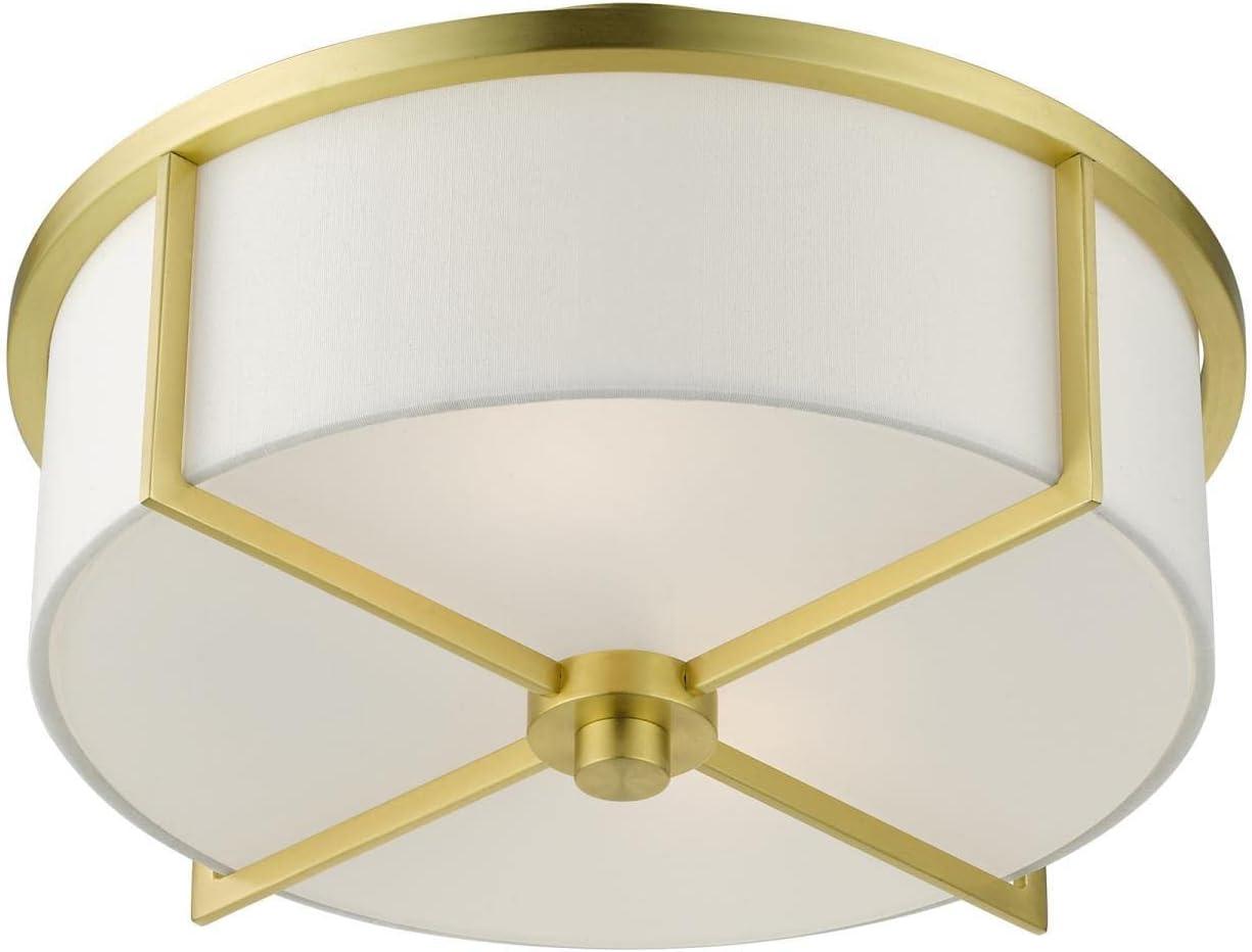 Livex Lighting Wesley 2 - Light Semi-Flush Mount in  Satin Brass