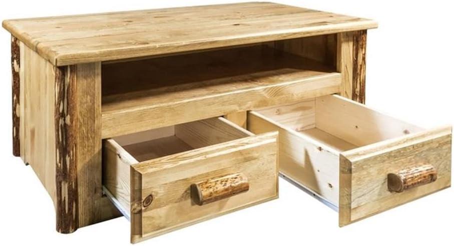 Rustic Pine 40" Rectangular Lift-Top Coffee Table with Storage