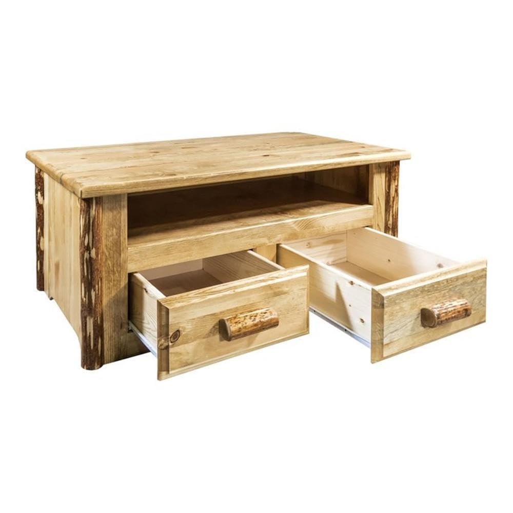 Rustic Pine 40" Rectangular Lift-Top Coffee Table with Storage