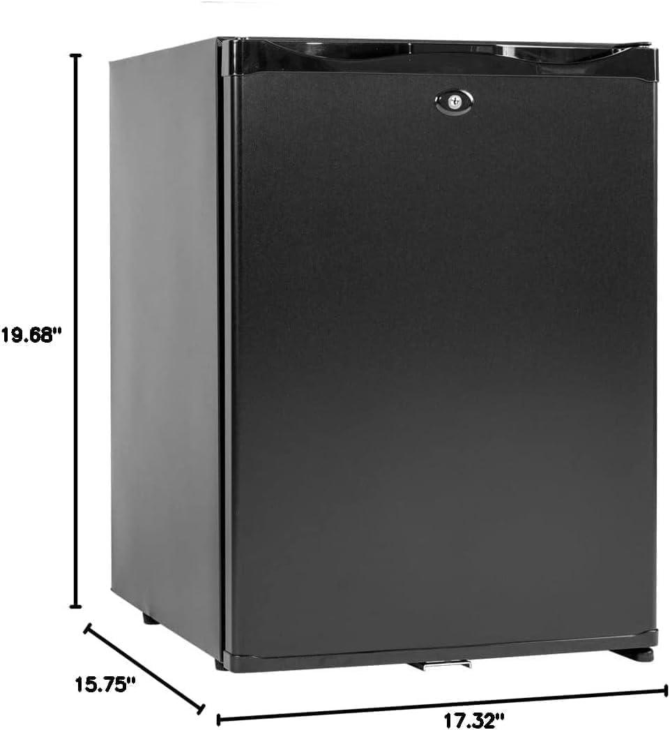 Compact Black Energy Star RV Mini Fridge with Lock