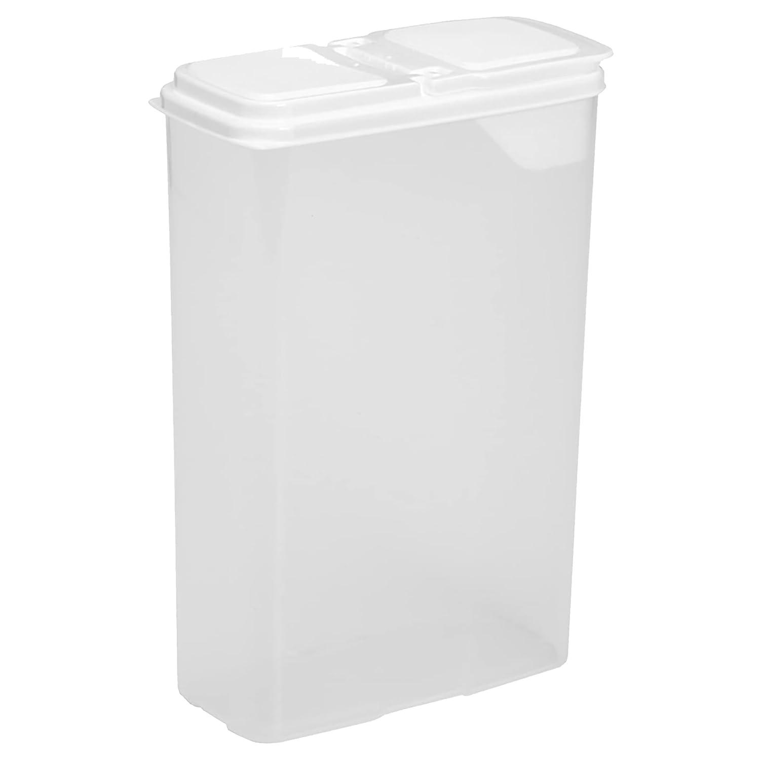 Clear BPA-Free Plastic Food Storage Dispensers Set with Flip Top Lid