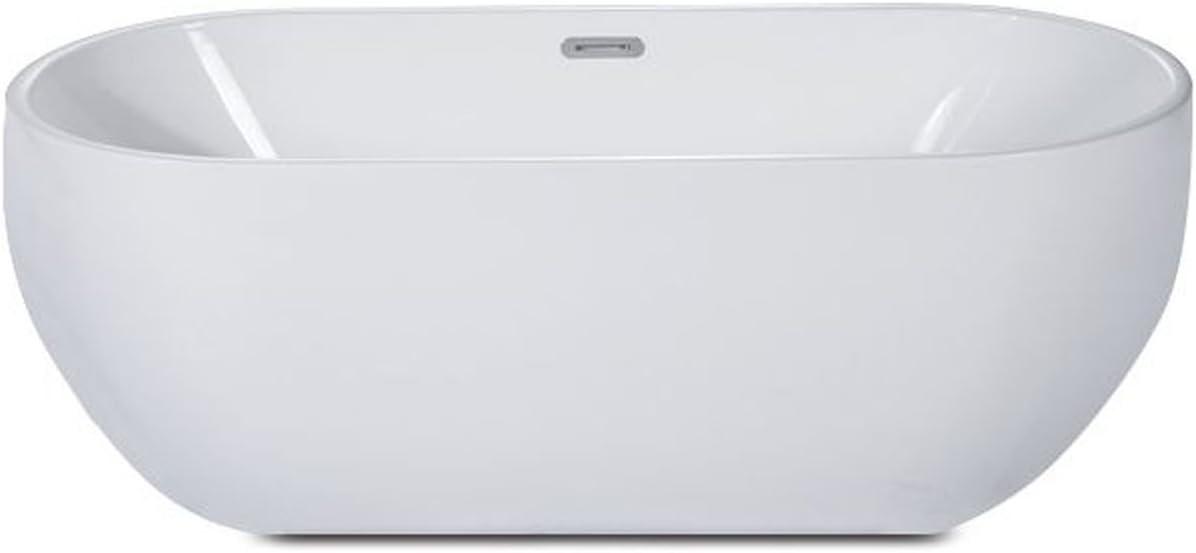 59'' x 28'' Freestanding Soaking Acrylic Bathtub