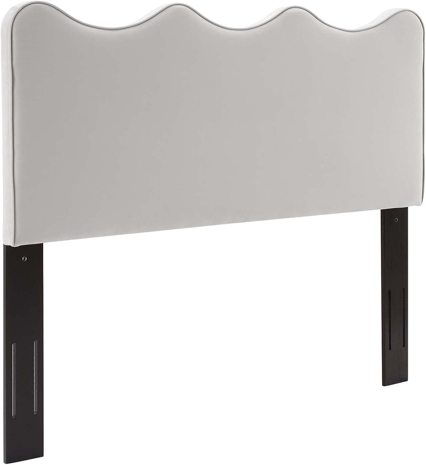 Modway Athena Twin Headboard – Performance Velvet Upholstered Headboard with Rounded Corners and Vertical Channel Tufting