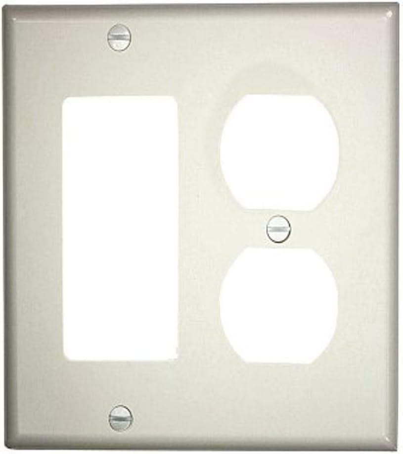 White Thermoplastic Nylon 2-Gang Switch Wallplate