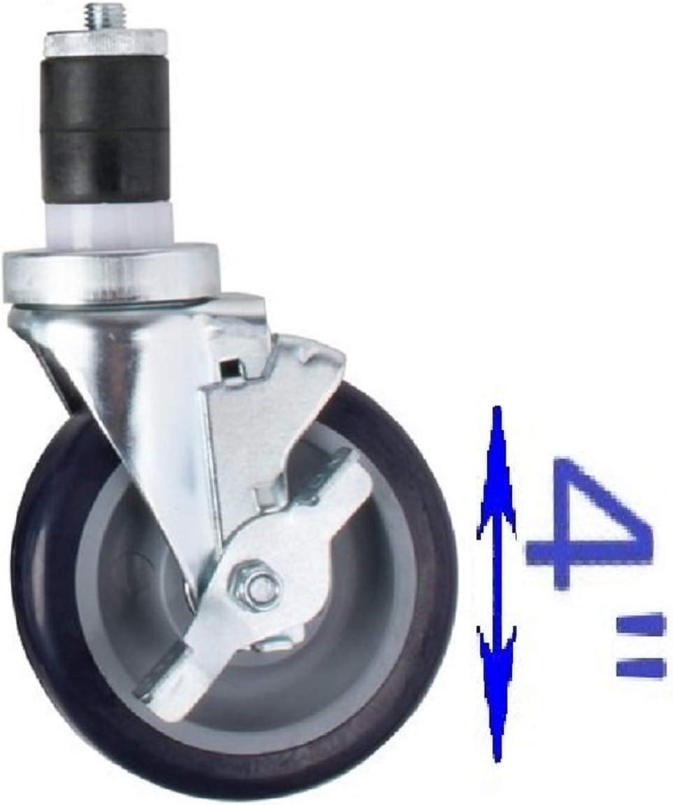 GRIDMANN 4" Caster Wheel Set for Commercial Prep Tables (Set of 4)