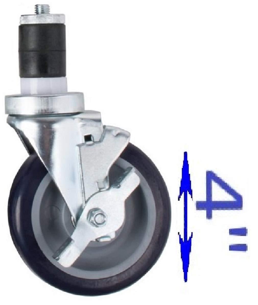 GRIDMANN 4" Caster Wheel Set for Commercial Prep Tables (Set of 4)