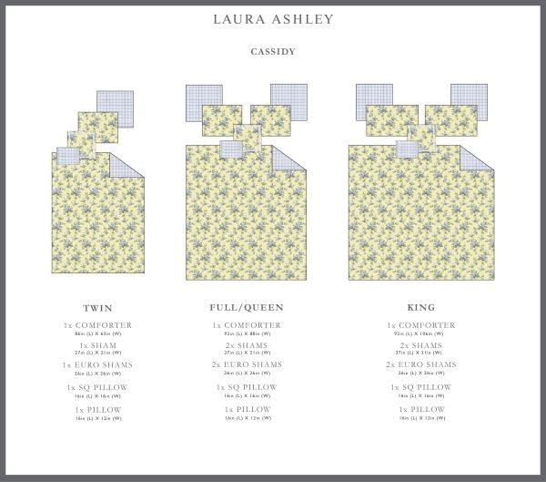 Laura Ashley Laura Ashley Cassidy Floral Yellow Cotton Comforter Bonus Set