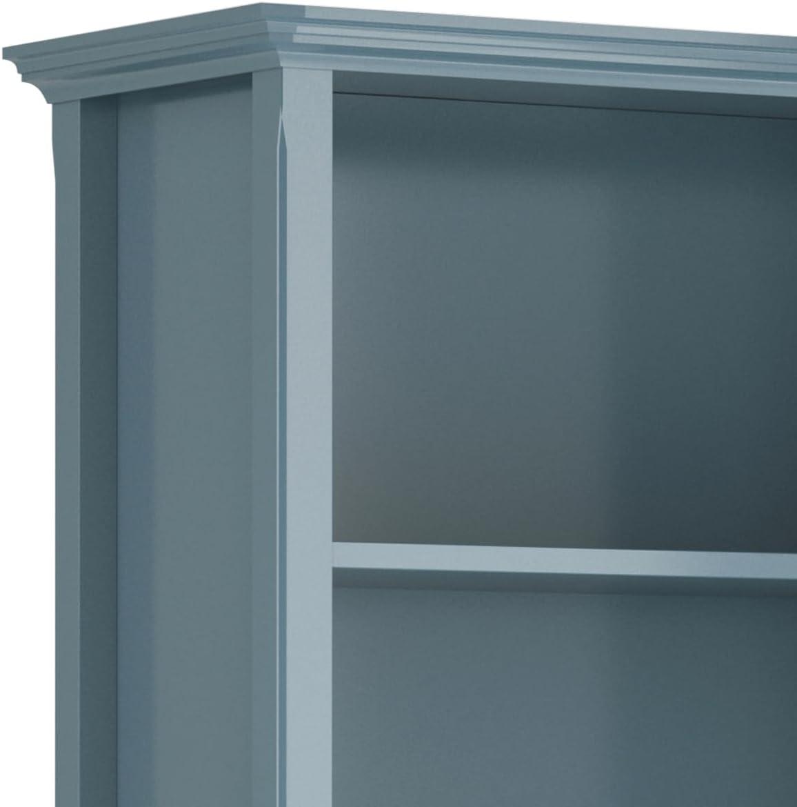 Simpli Home Amherst 30"W Solid Wood 5 Shelf Bookcase with Adjustable Shelves