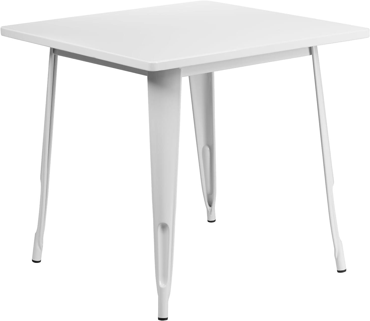 Flash Furniture Commercial Grade 31.5" Square Metal Indoor-Outdoor Table