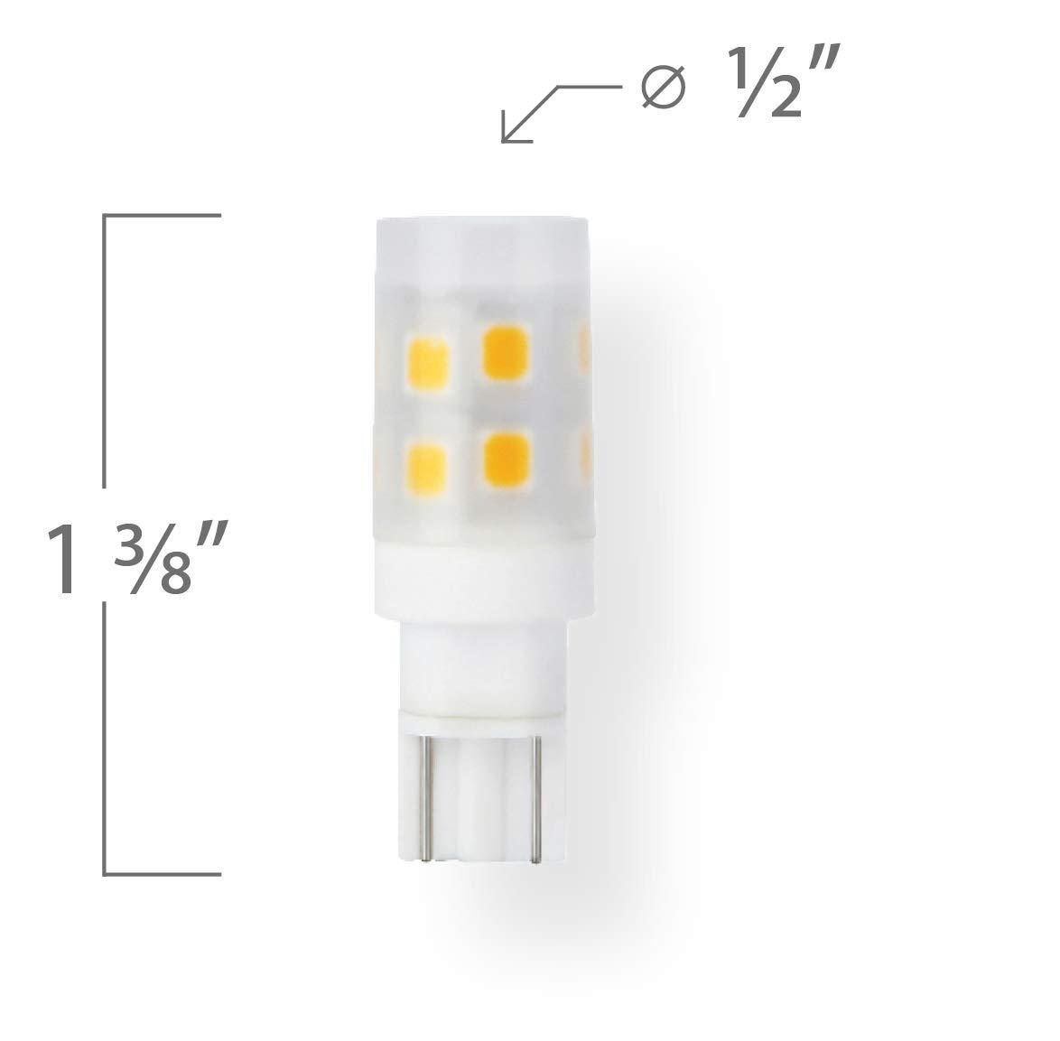 White Dimmable Wedge Base LED Light Bulb, 12V-1.5W
