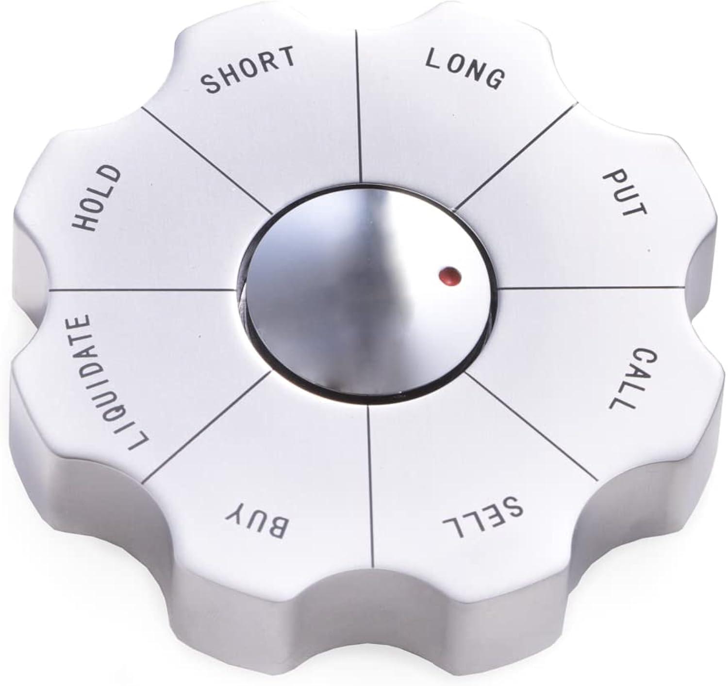Bey-Berk International G530B Stock Market Spinner Decision Maker Paperweight - Silver