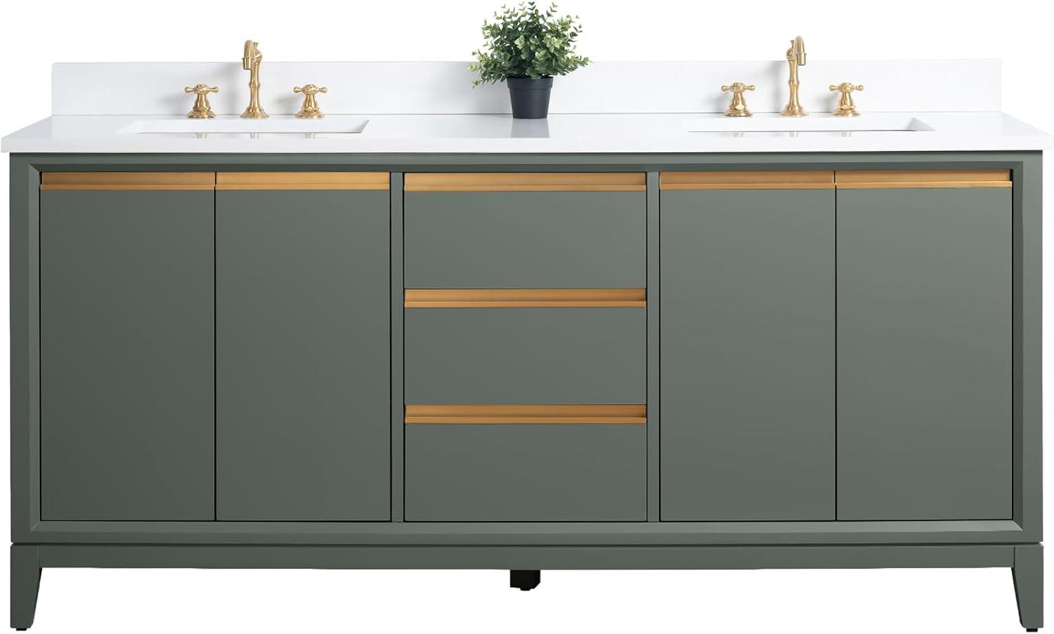 72 Double Bathroom Vanity with Top