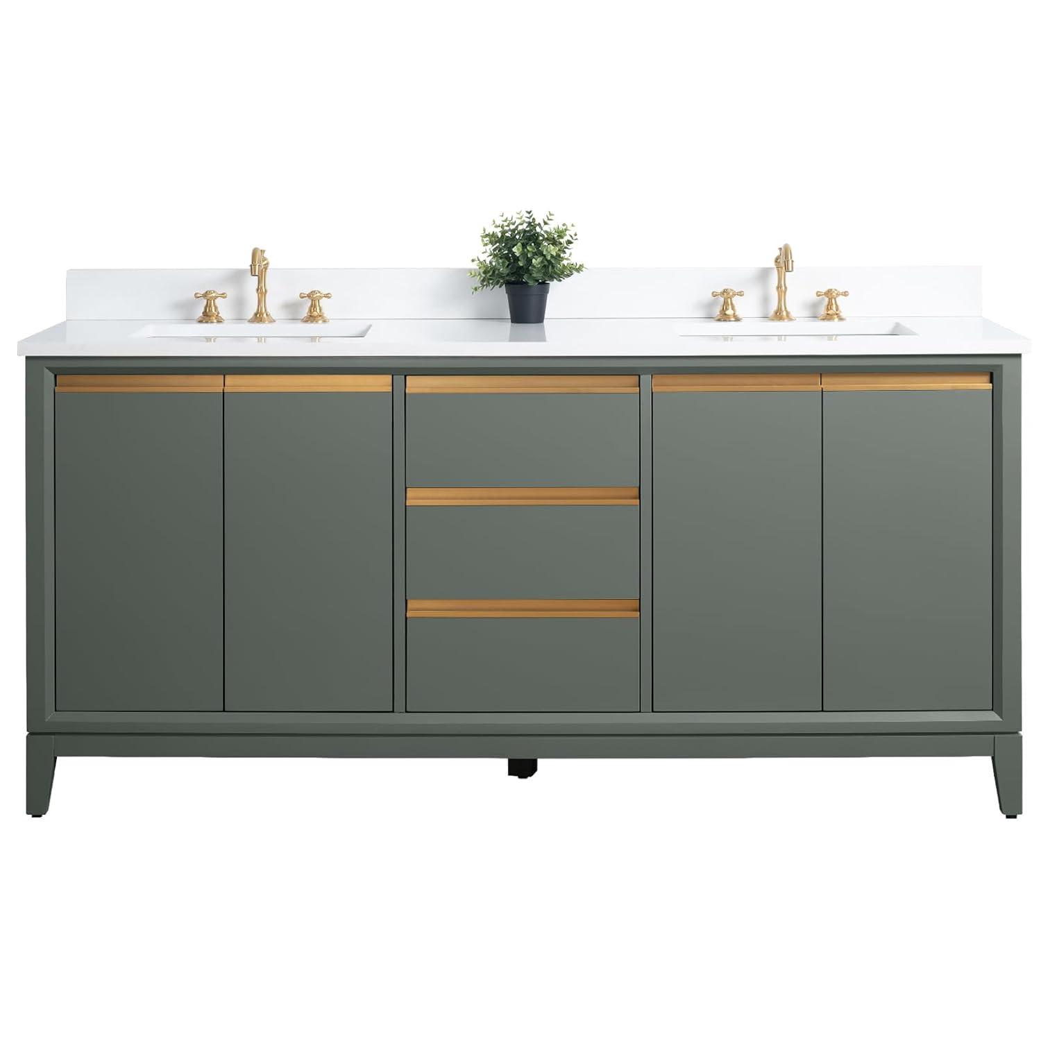 72 Double Bathroom Vanity with Top