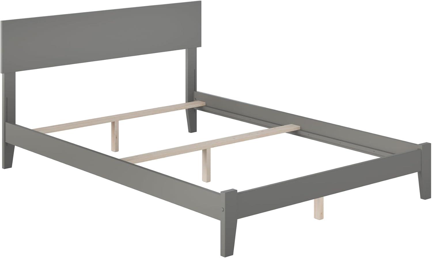 AFI Furnishings Orlando Full Traditional Bed with Open Footboard and Turbo Charger in Grey