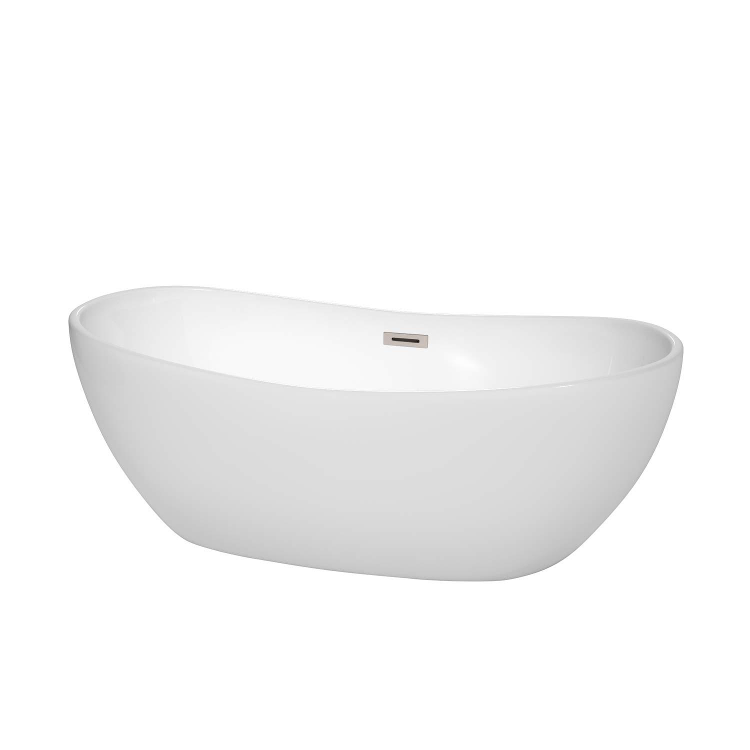 Rebecca 65'' x 32'' Freestanding Soaking Acrylic Bathtub