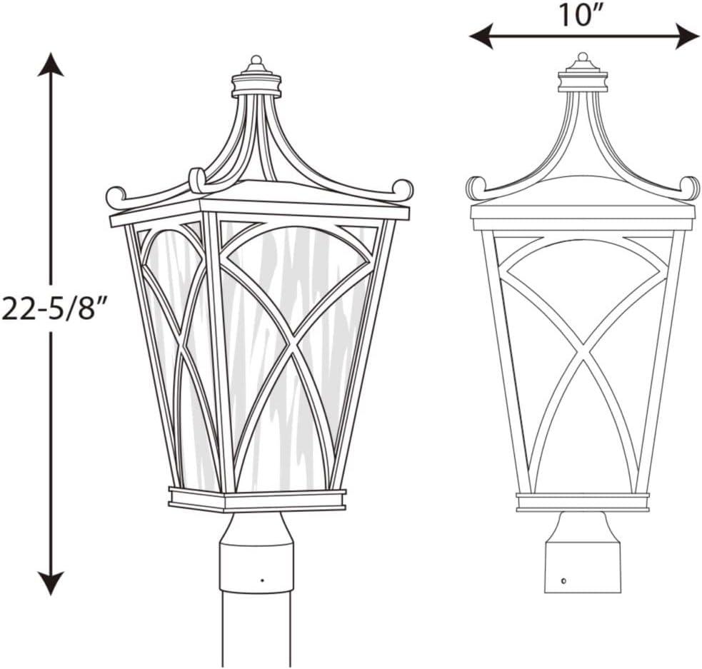 Cadence Bronze 22.63" Outdoor Post Lantern with Clear Glass