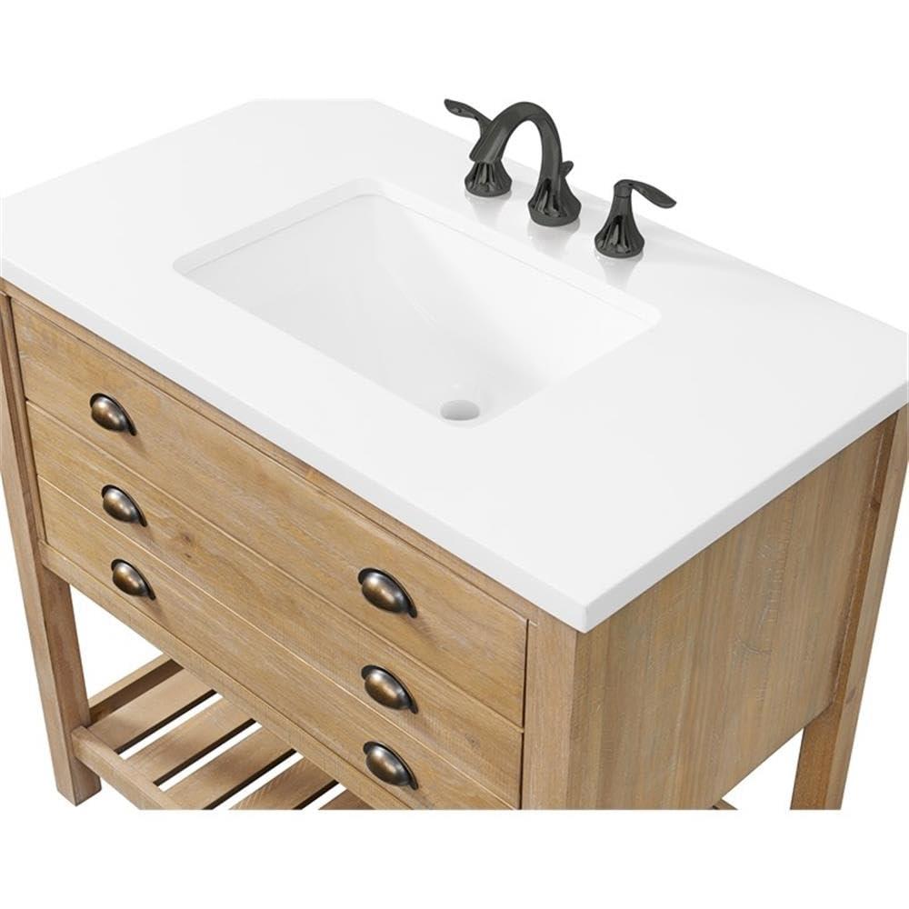 Martin Svensson Home Monterey 37" Wood Single Bathroom Vanity Driftwood