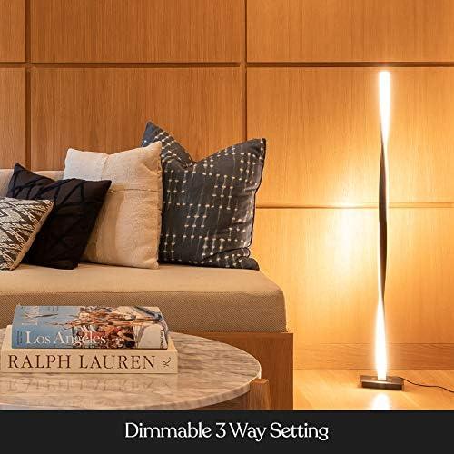 Brightech Helix 48 in. Industrial LED Floor Lamp with Built-In 3-Way Dimmer
