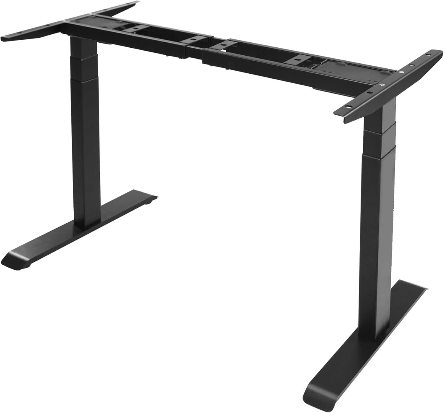 Fromann Dual Motor Electric Standing Desk Frame 3 Tier Legs Height Adjustable Handset with USB A+ C Ports Sit Stand up Desk Base for Home and Office (White)