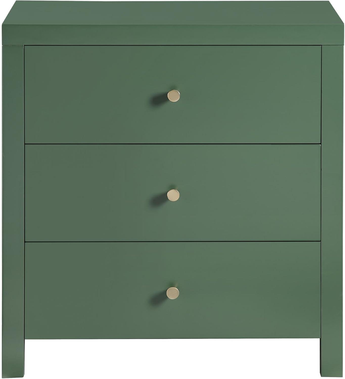 Comfort Pointe Nolan 3-drawer Vintage Green Painted Wood Nightstand